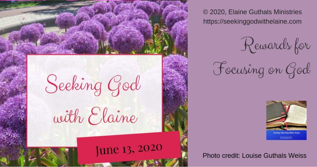 Flowers with title Rewards for Focusing on God