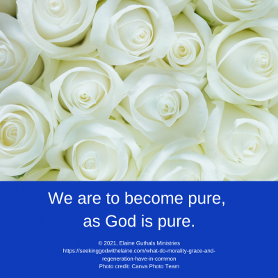 We are to become pure, as God is pure.