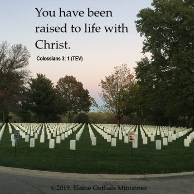 Cemetary with Colossians 3: 1