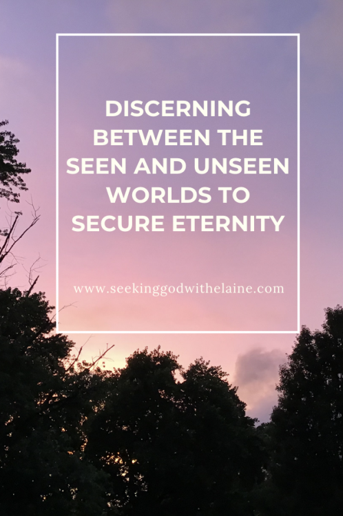 DiscerningBetweenTheSeenAndUnseenWorldsToSecureEternityPin