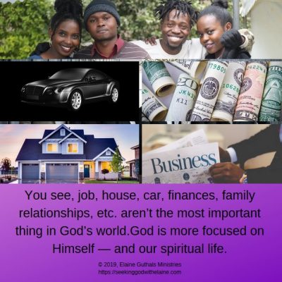 Family, car, money, house, job