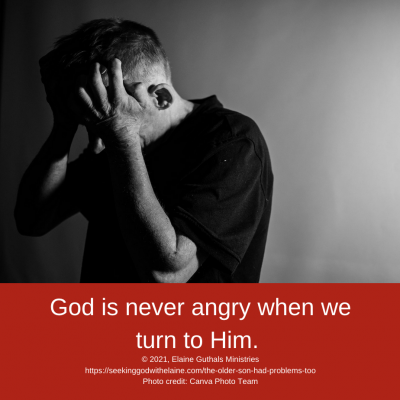 God is never angry when we turn to Him.