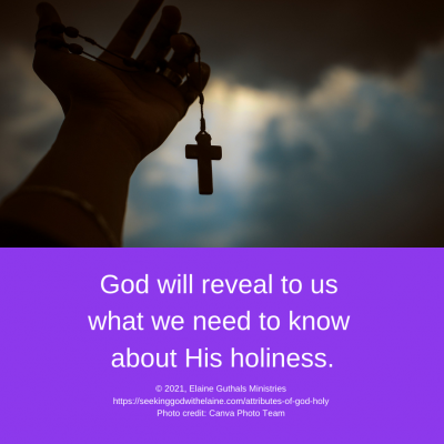God will reveal to us what we need to know about His holiness.