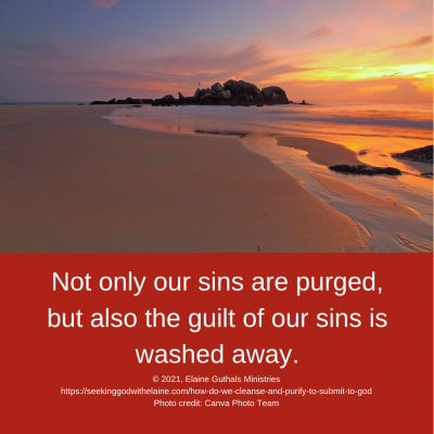 Not only our sins are purged, but also the guilt of our sins is washed away.