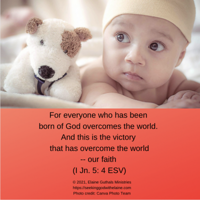 “For everyone who has been born of God overcomes the world. And this is the victory that has overcome the world -- our faith” (I Jn. 5: 4 ESV).