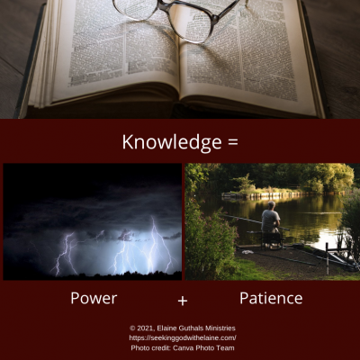 Knowledge=Power+Patience