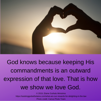God knows because keeping His commandments is an outward expression of that love. That is how we show we love God.