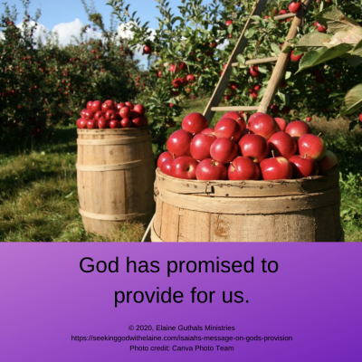 God has promised to provide for us.