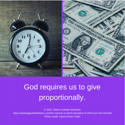 God requires us to give proportionally.