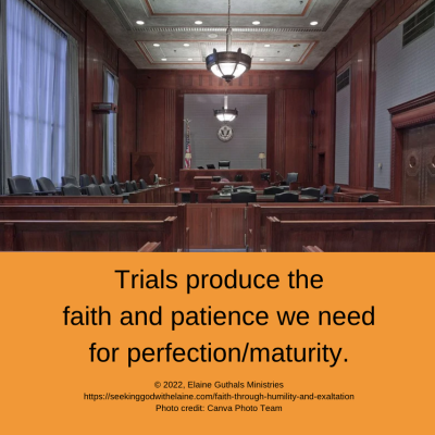 Trials produce the faith and patience we need for perfection/maturity.